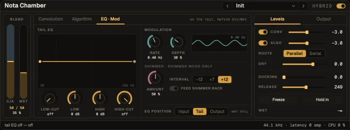 Nota Chamber, EQ · Mod tab