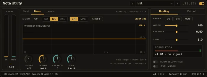Nota Utility, Mono tab