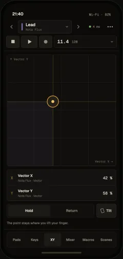 Nota Remote: the XY pad with tilt